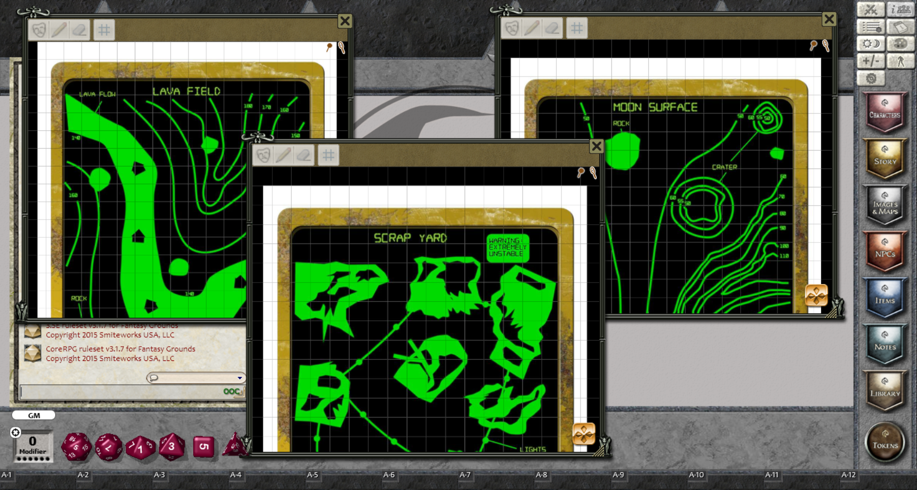 Sci-Fi Themed Maps for Fantasy Grounds